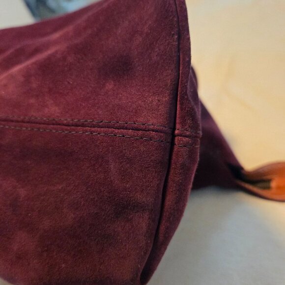 PARKER THATCH SUEDE BURGUNDY CHARLIE BAG - Picture 7 of 9